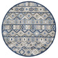 3’ x 5’ Gray Blue Aztec Pattern Indoor Outdoor Area Rug